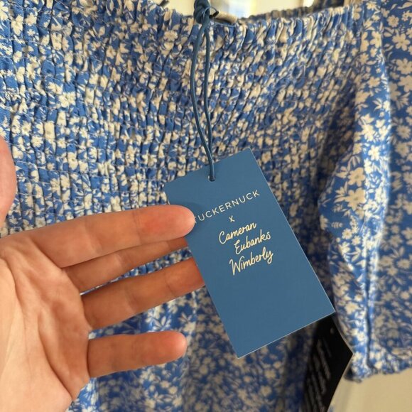 NEW Tuckernuck Annie Dress in Blooms on Broad Size XL Color Blue White - Picture 2 of 9